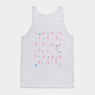 Pink hearts pattern Tank Top